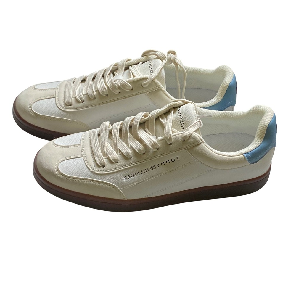 Tommy Hilfiger Mens Low Top Lace Up Sneakers Gum Sole TMLEREN-C 9.5M NWOB